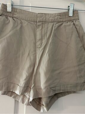 a new day Women's Flat-Front Shorts in Light Khaki